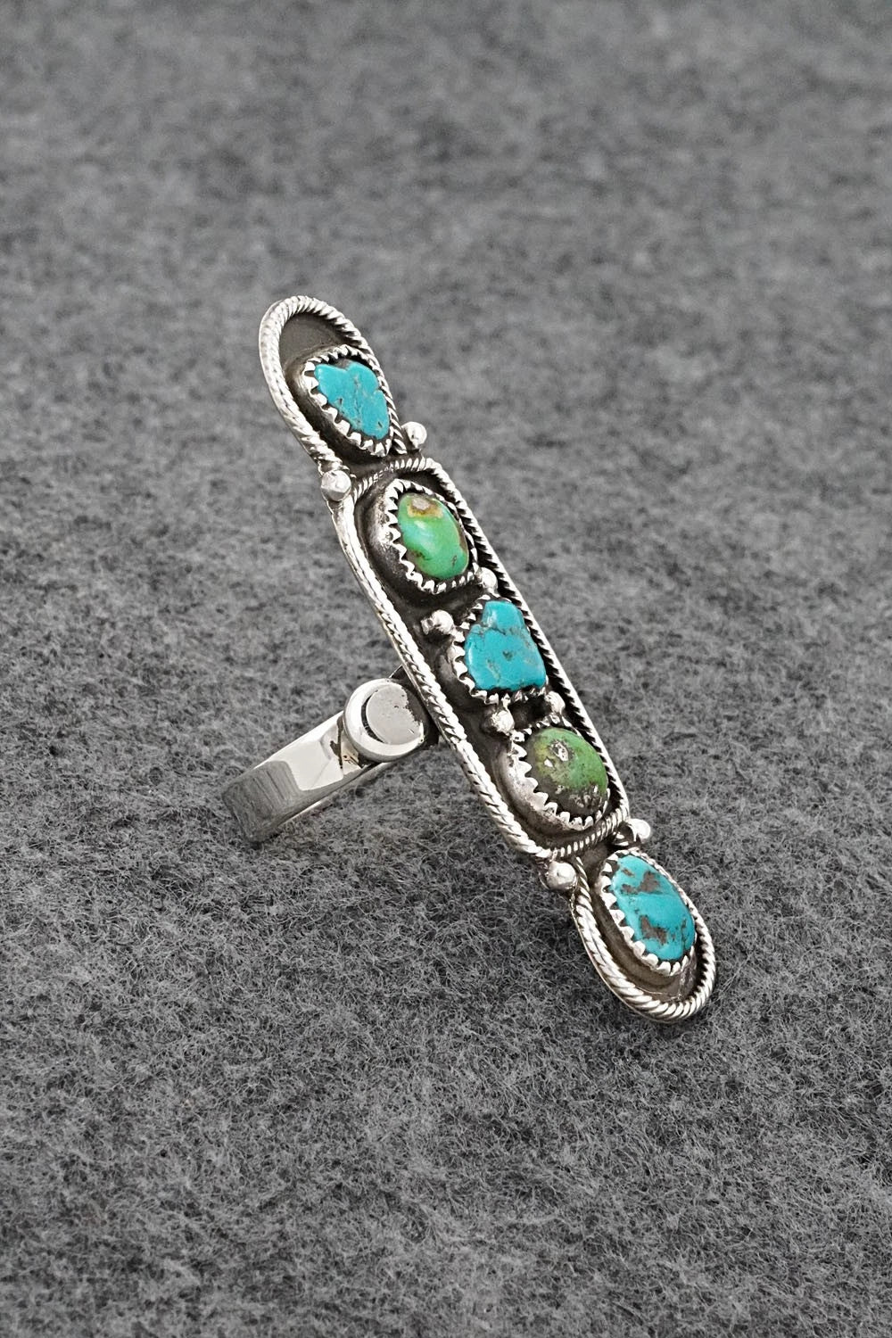 Turquoise & Sterling Silver Ring - Priscilla Reeder - Size 9