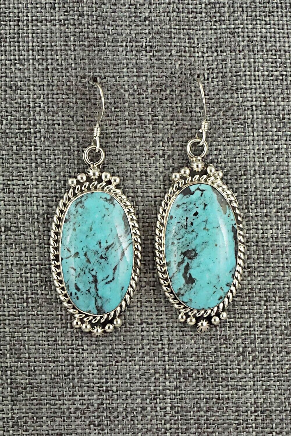 Turquoise & Sterling Silver Earrings - Gregg Yazzie