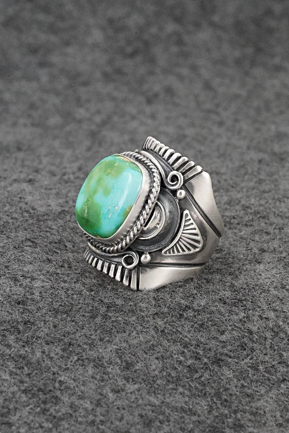 Turquoise & Sterling Silver Ring - Derrick Gordon - Size 9
