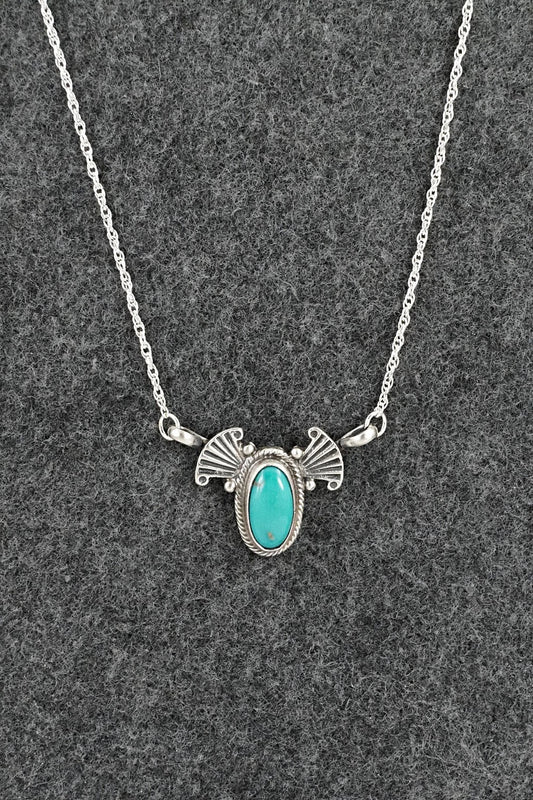 Turquoise & Sterling Silver Necklace - Verley Betone
