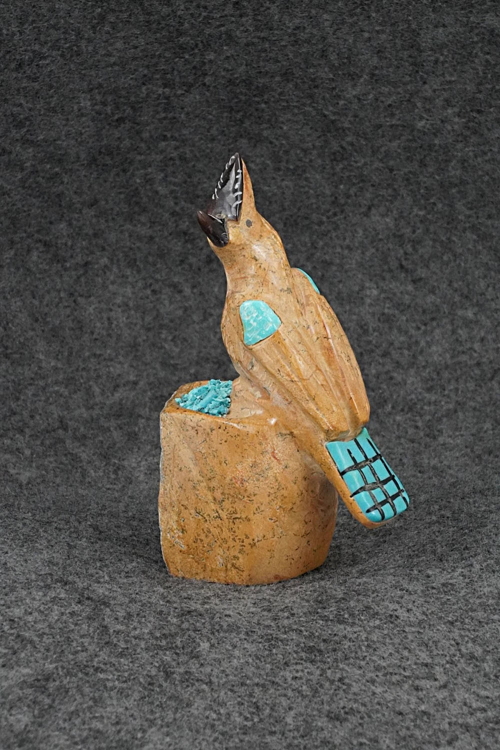 Woodpecker Zuni Fetish Carving - Freddie Leekya