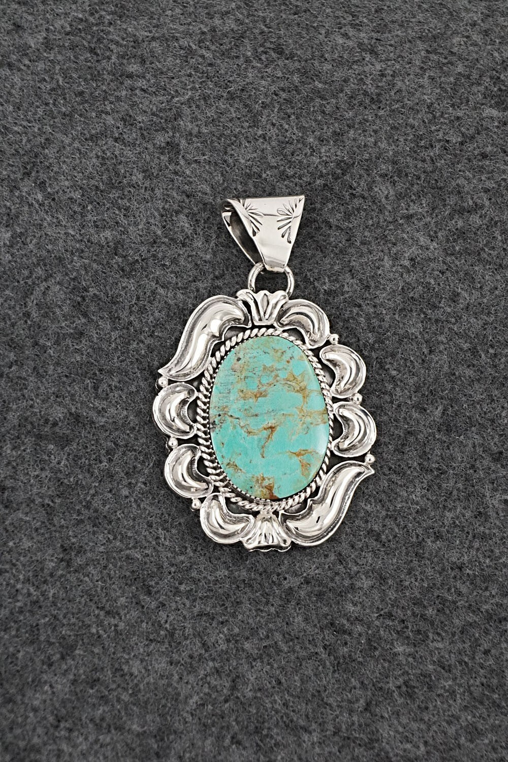 Turquoise & Sterling Silver Pendant - Harold Becenti