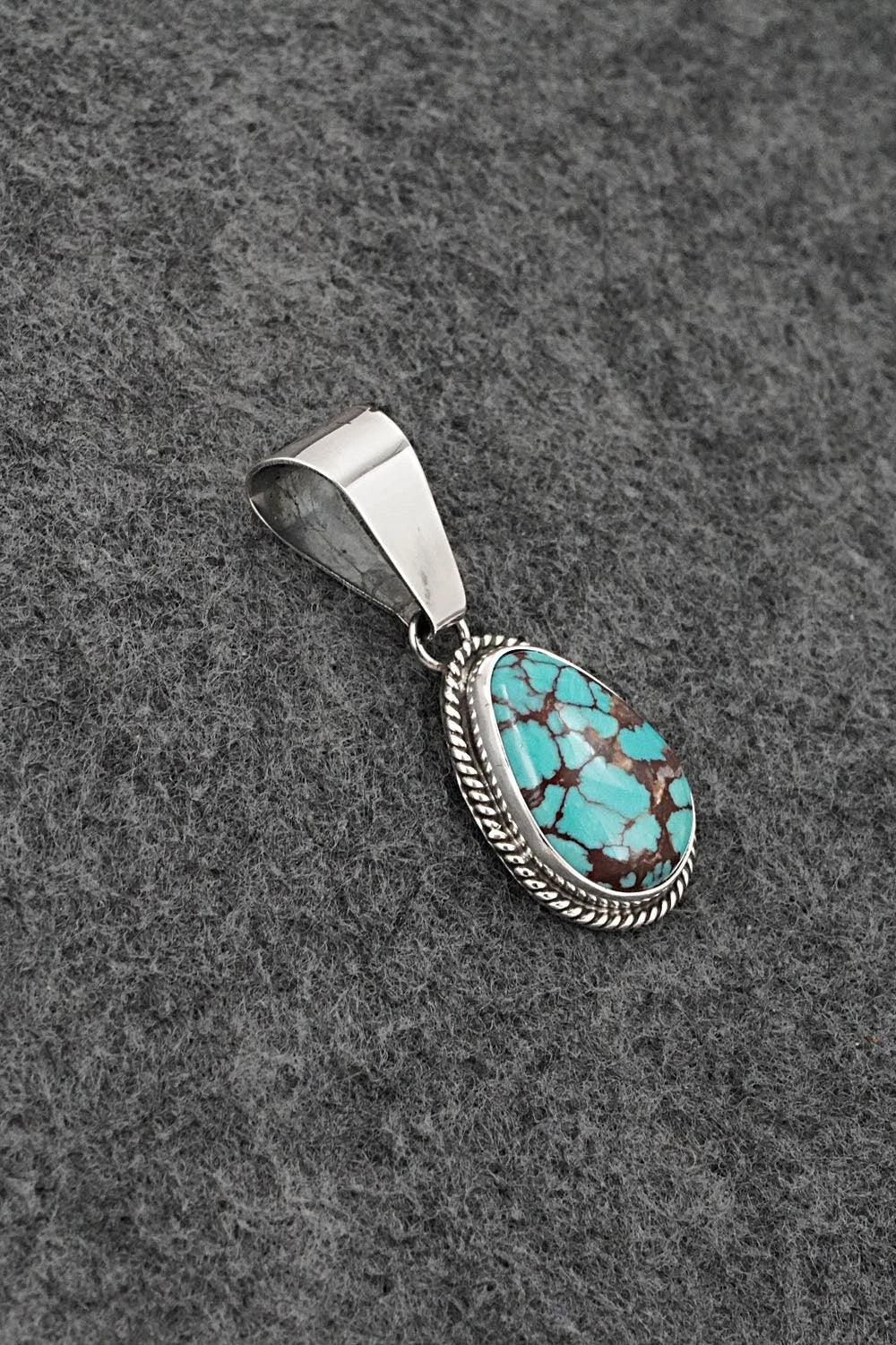 Turquoise & Sterling Silver Pendant - Eugene Gruber