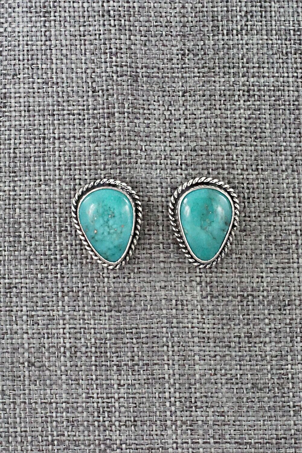 Turquoise & Sterling Silver Earrings - Marco Begaye