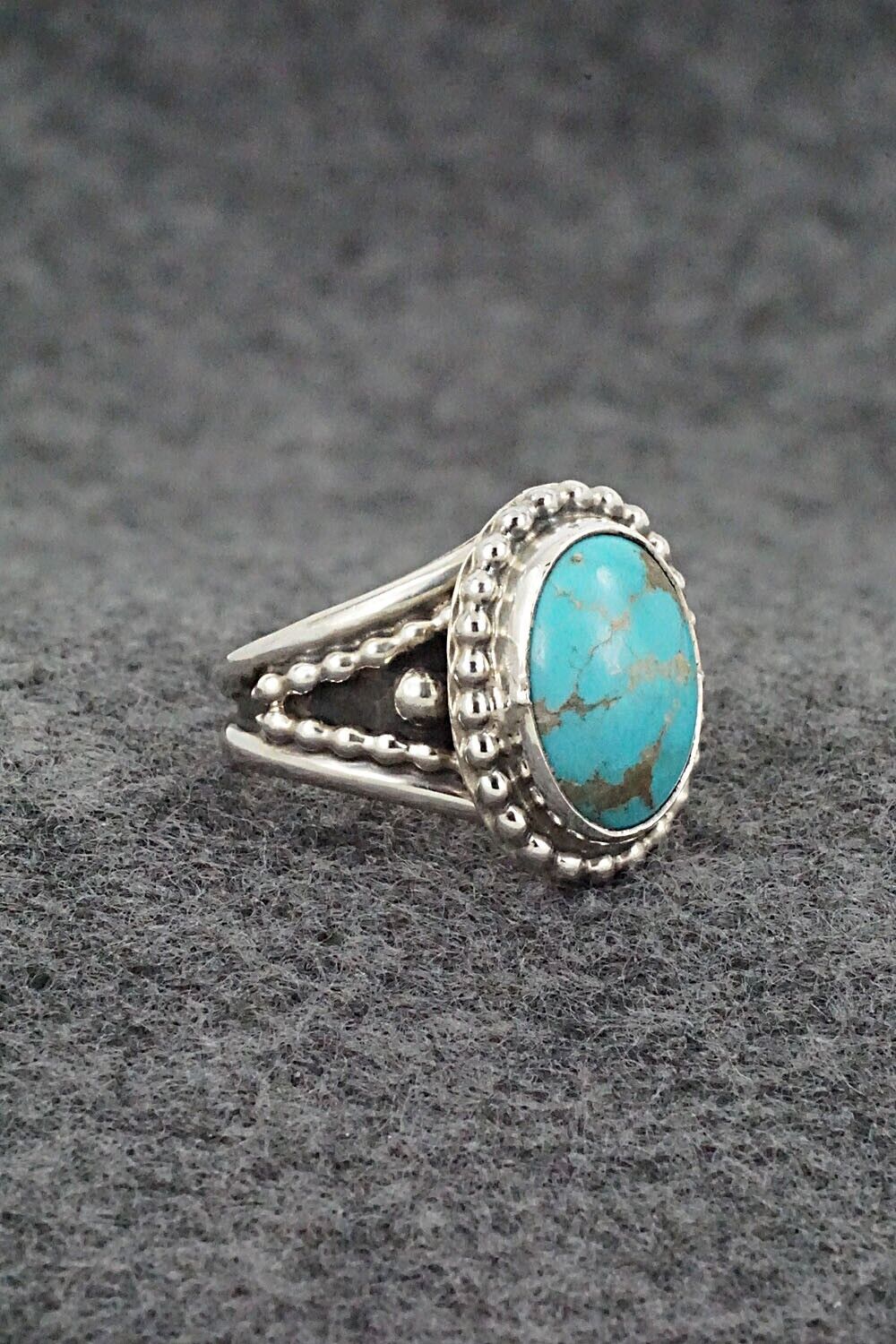 Turquoise & Sterling Silver Ring - Thomas Yazzie - Size 7