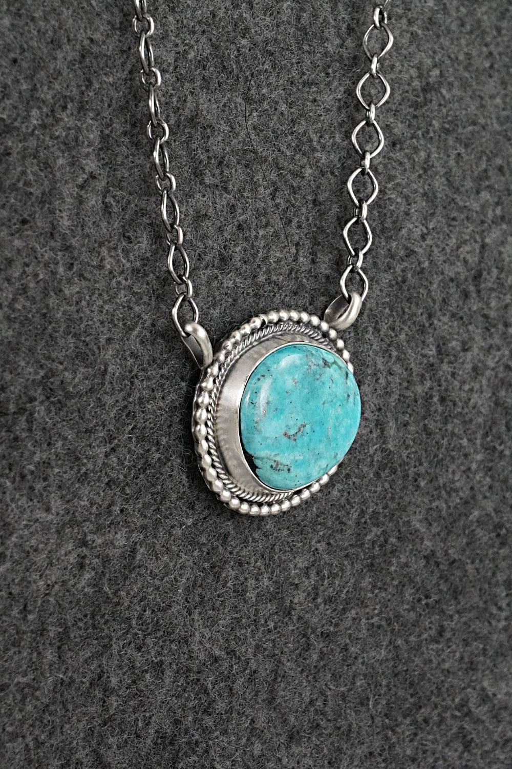 Turquoise & Sterling Silver Necklace - Darrin Livingston