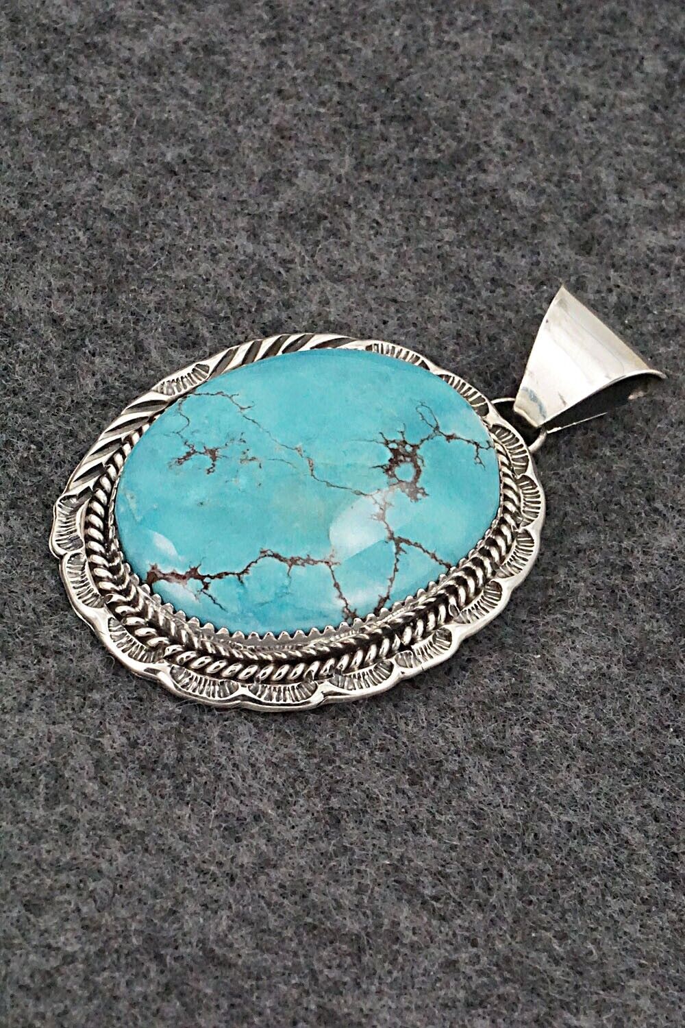 Turquoise & Sterling Silver Pendant - Freda Martinez