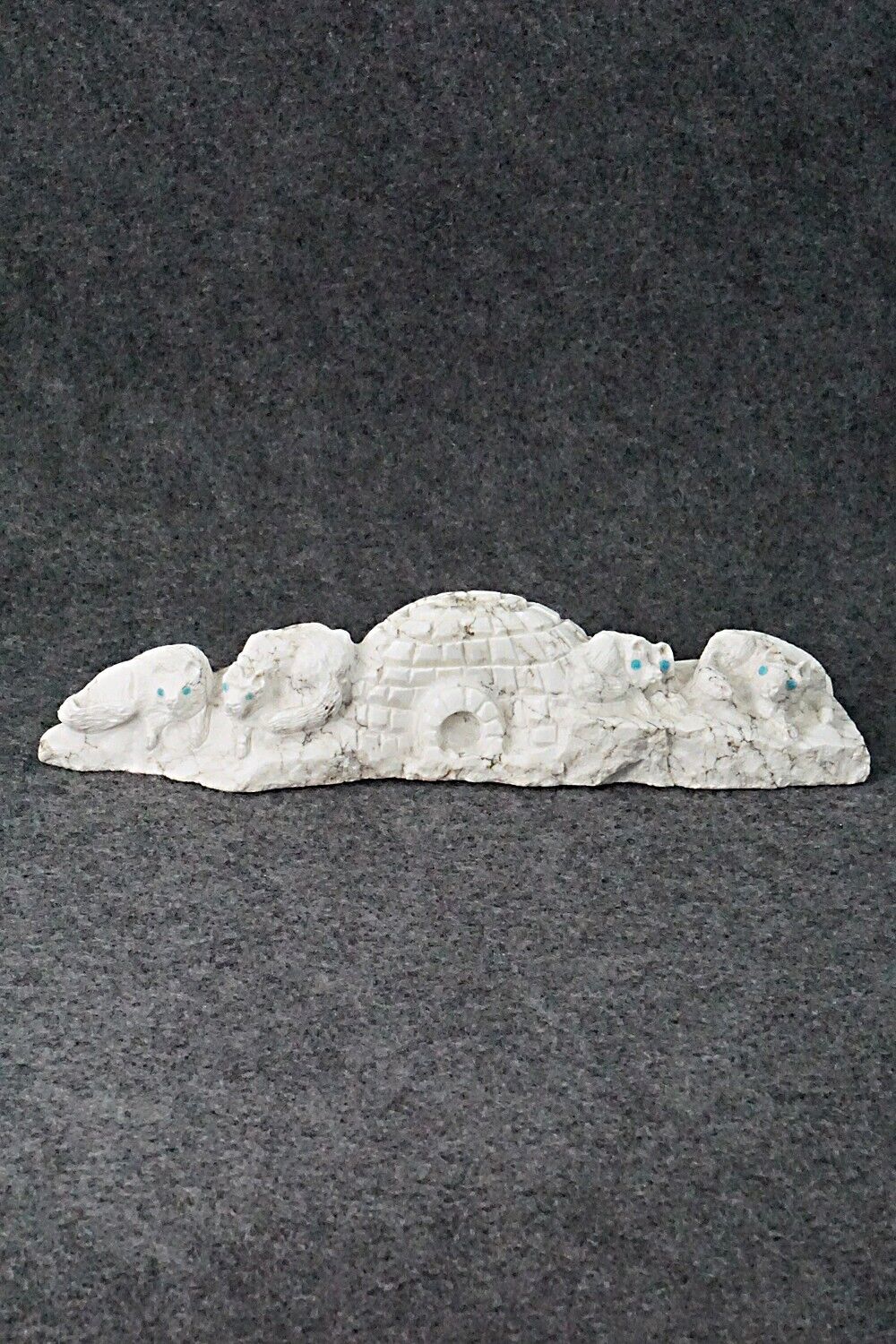 Wolves Zuni Fetish Carving - Chris Peina