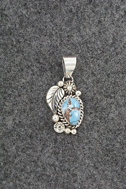Turquoise & Sterling Silver Pendant - Ella Linkin