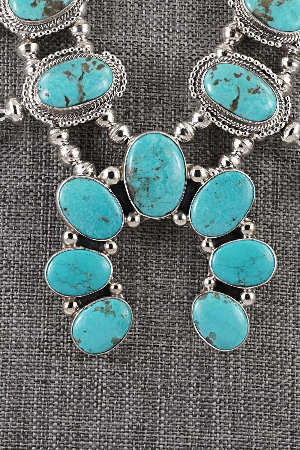 Turquoise & Sterling Silver Squash Blossom Set - Kathleen Livingston