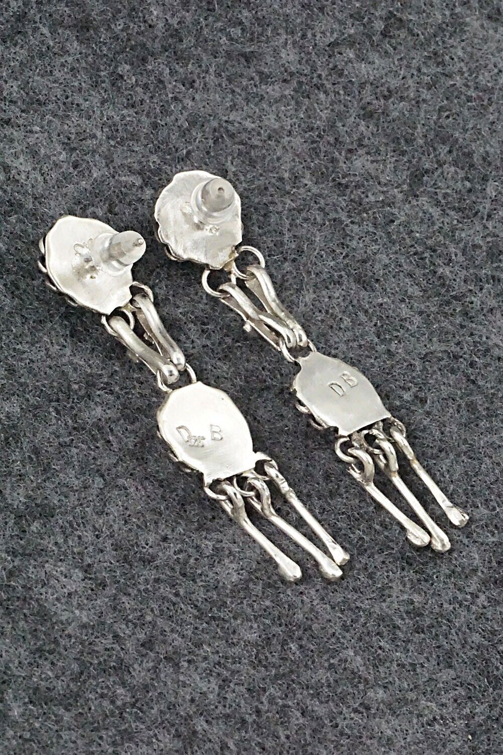 Coral & Sterling Silver Earrings - Diane Bellison