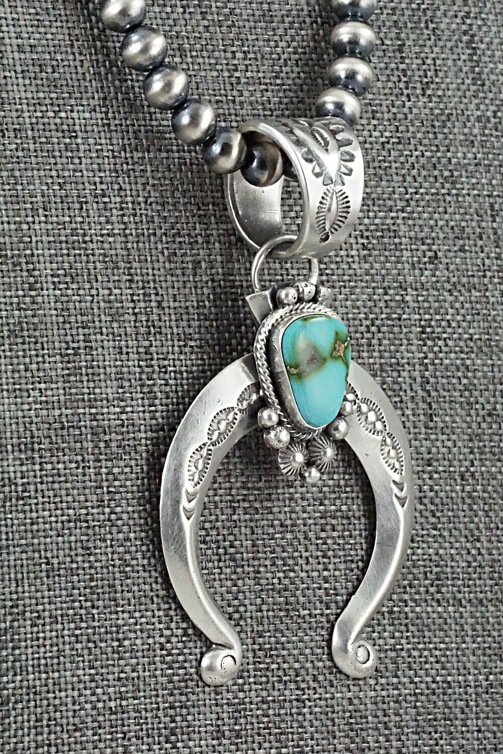 Turquoise & Sterling Silver Naja Necklace - Paige Gordon