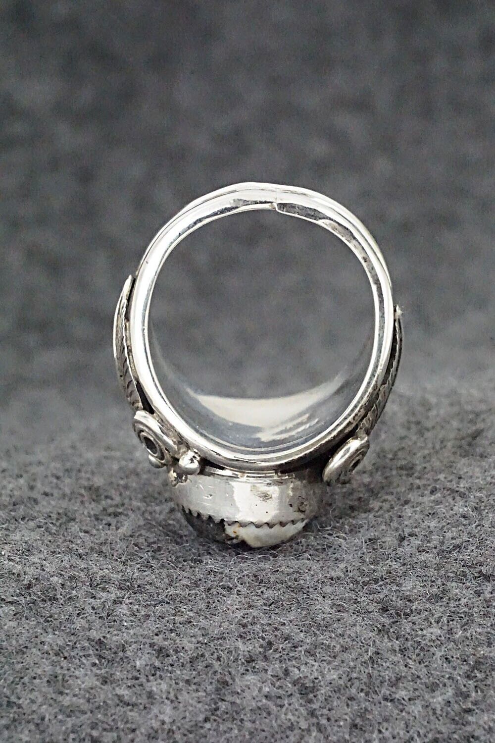 White Buffalo & Sterling Silver Ring - Davey Morgan - Size 9.5