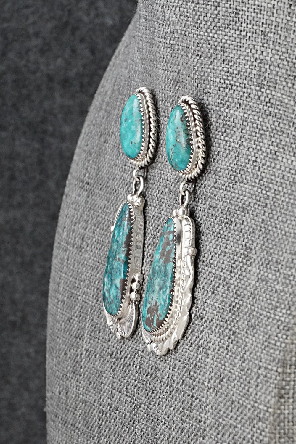 Turquoise & Sterling Silver Earrings - Anthony Brown