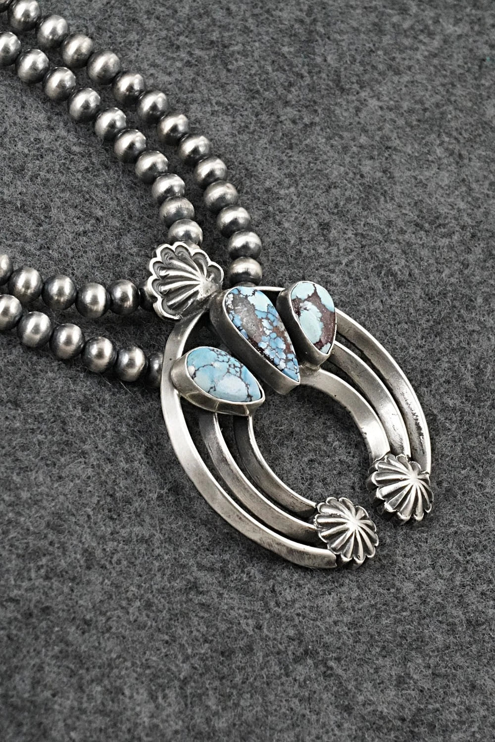 Turquoise & Sterling Silver Necklace - Davey Morgan
