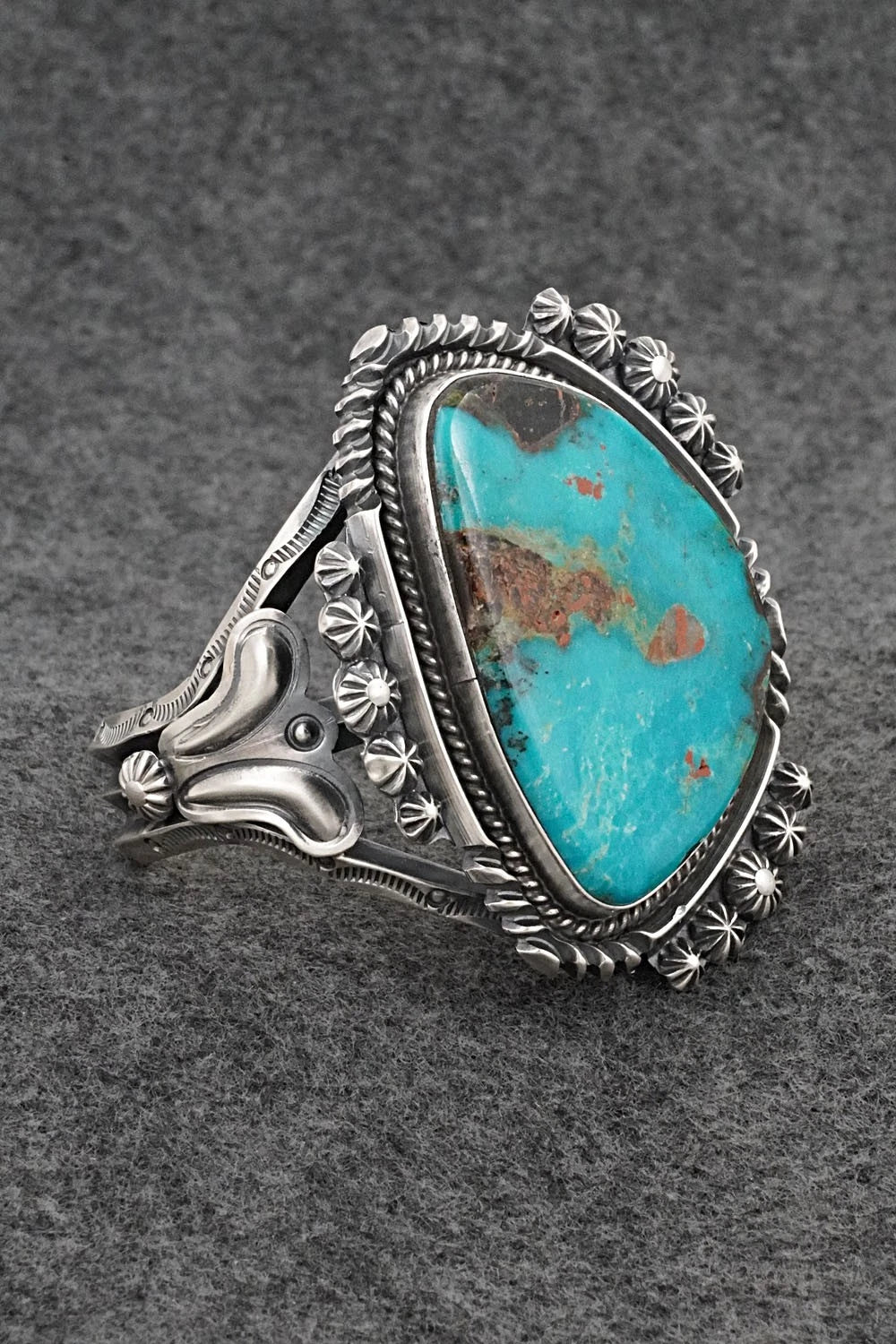 Turquoise & Sterling Silver Bracelet - Raymond Delgarito