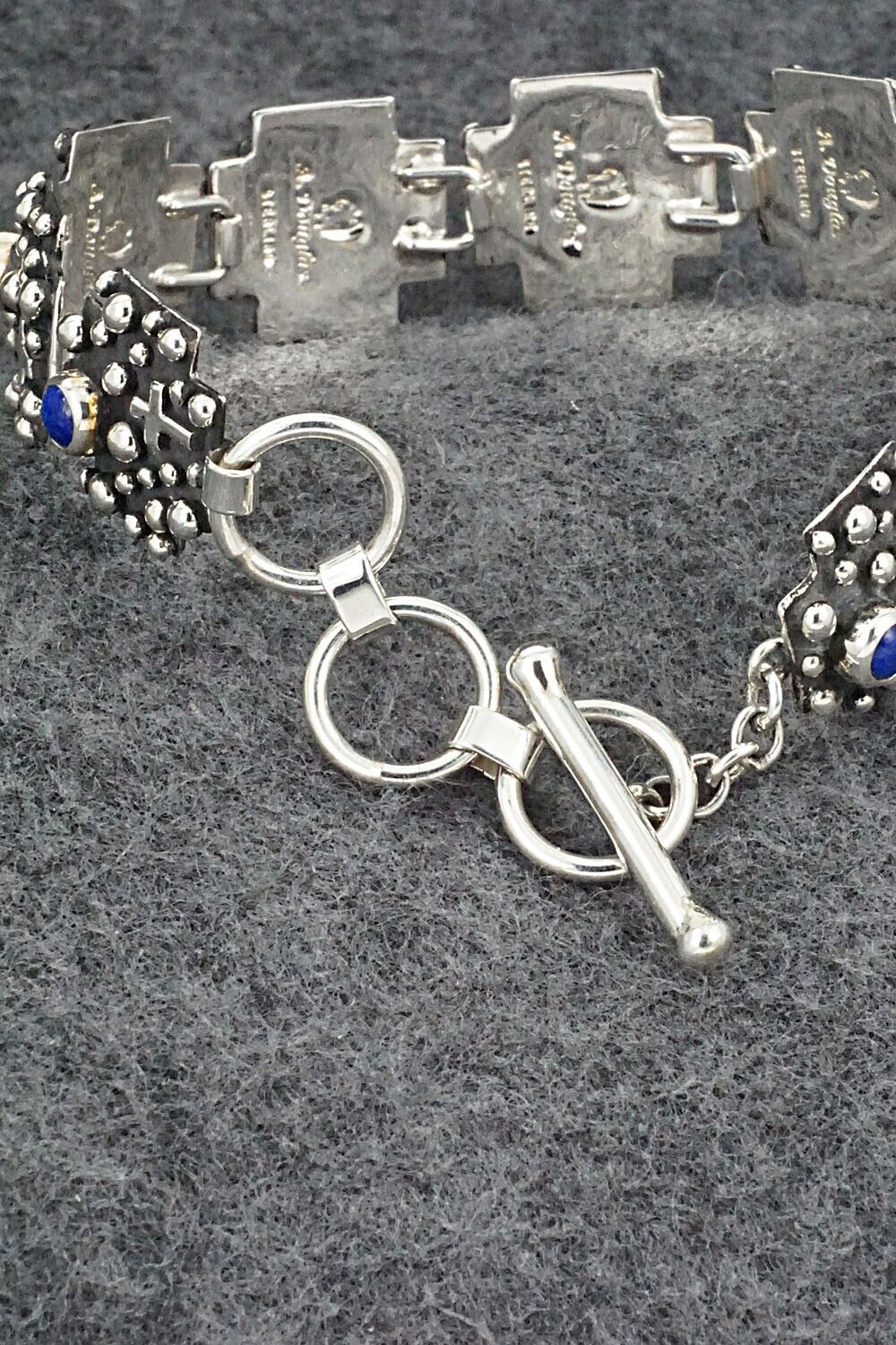 Lapis & Sterling Silver Link Bracelet - Akee Douglas