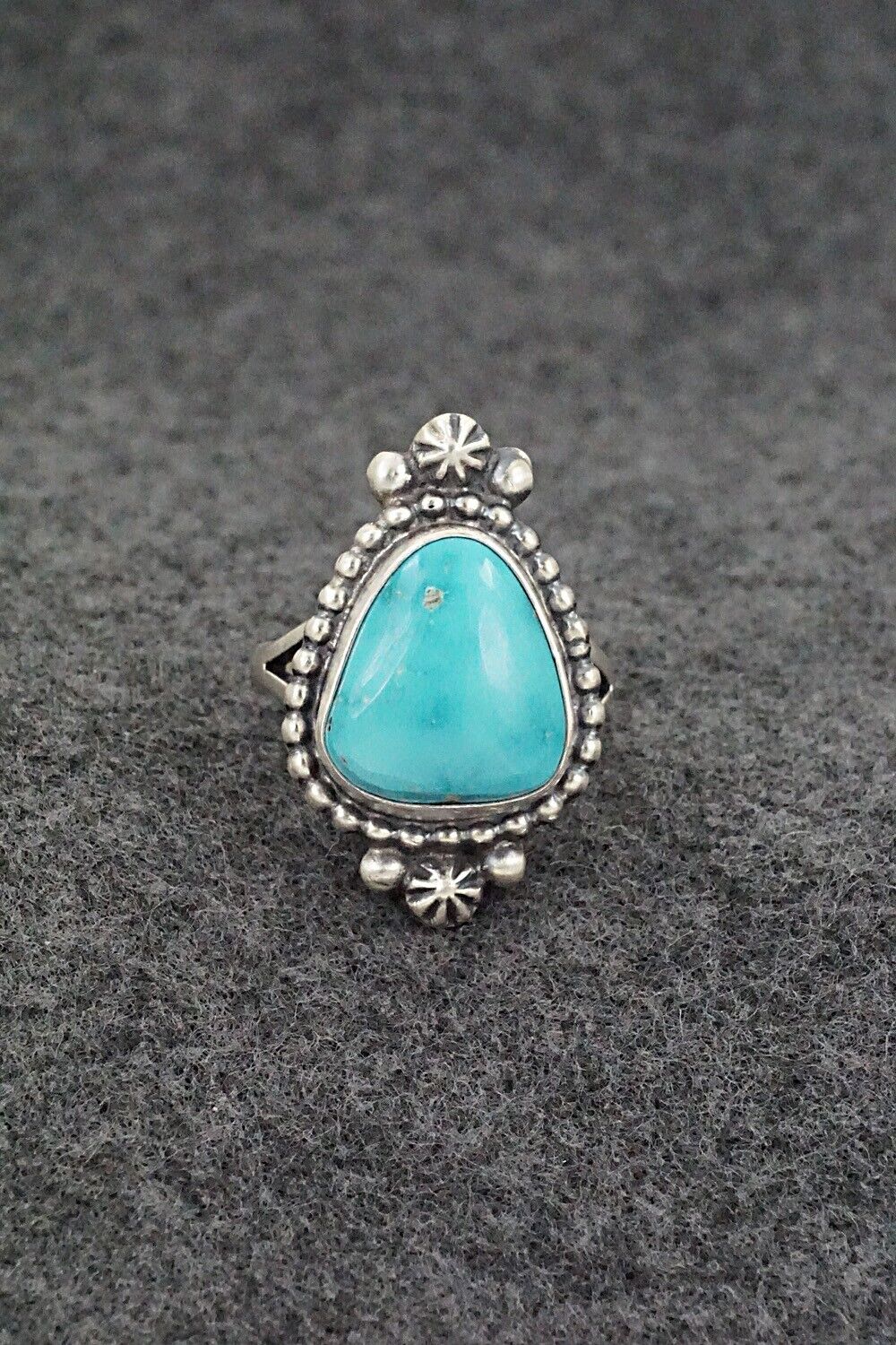 Turquoise & Sterling Silver Ring - Randy Boyd - Size 8.5