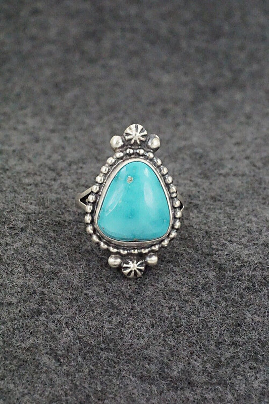 Turquoise & Sterling Silver Ring - Randy Boyd - Size 8.5