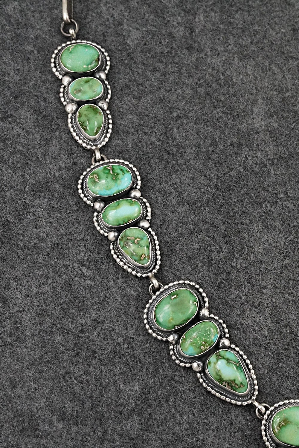 Turquoise & Sterling Silver Necklace and Earrings Set - Darrin Livingston