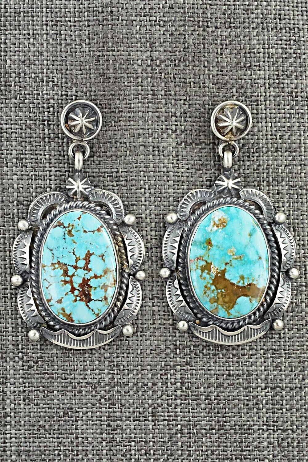 Turquoise & Sterling Silver Pendant & Earrings Set - Raymond Delgarito