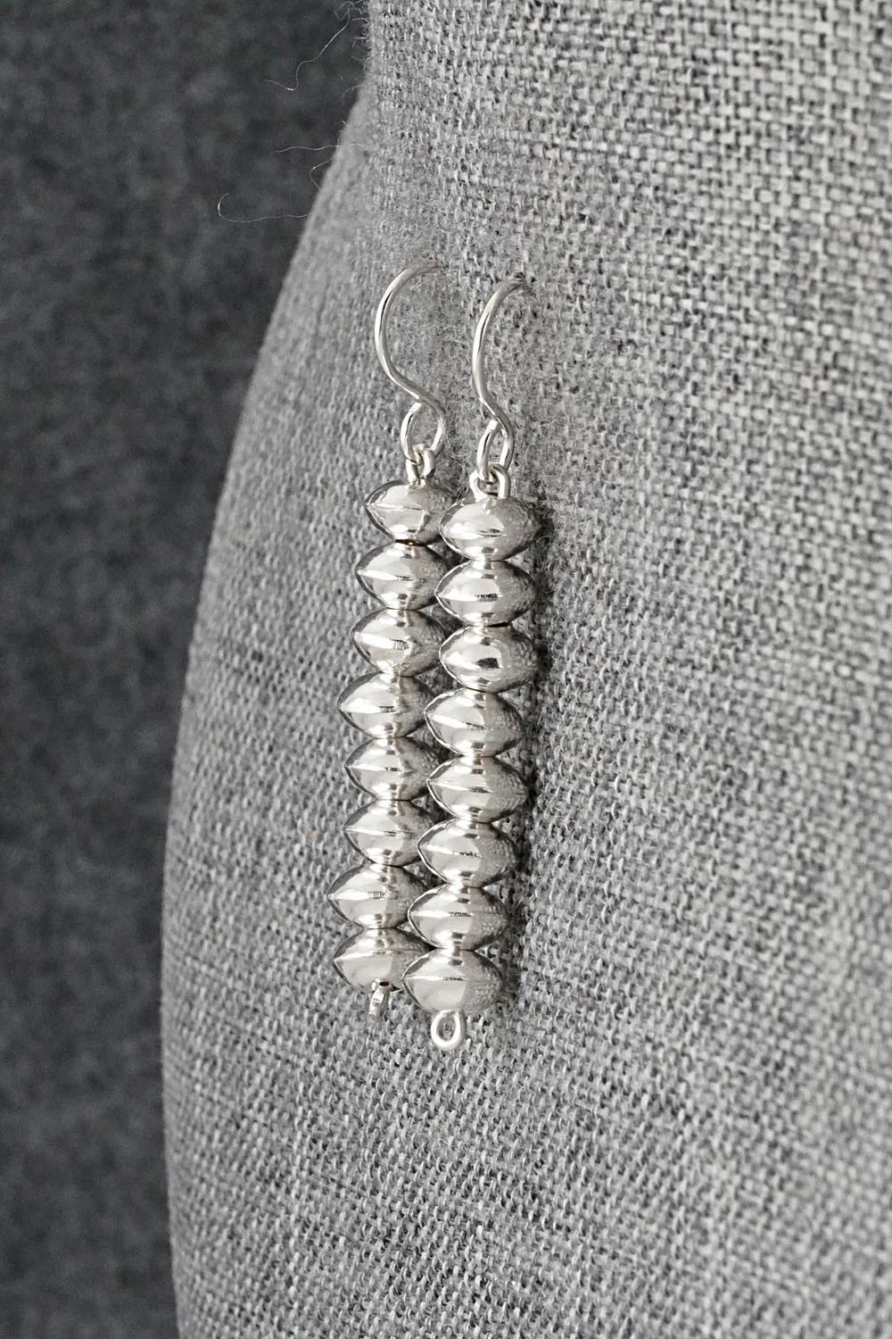 Sterling Silver Navajo Pearl Earrings - Crystal Haley