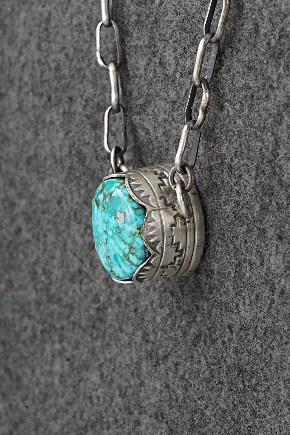 Turquoise & Sterling Silver Necklace - Paul Livingston