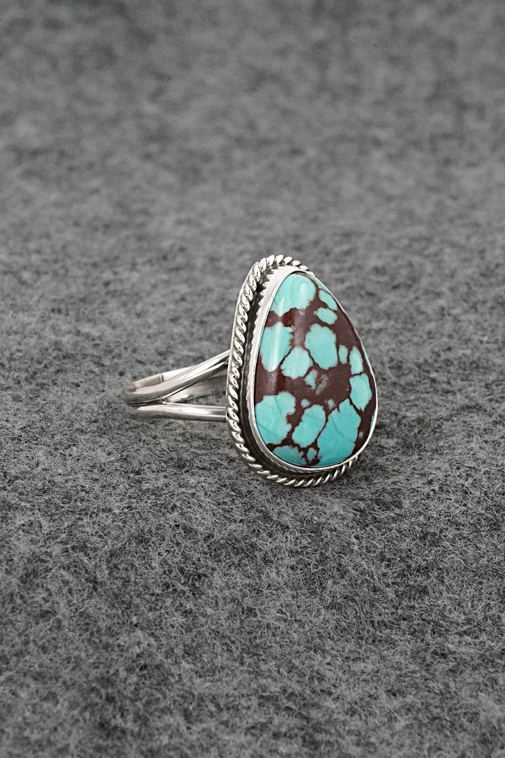 Turquoise & Sterling Silver Ring - Eugene Gruber - Size 9