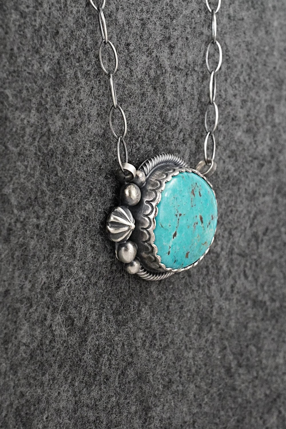 Turquoise & Sterling Silver Necklace - Mark Yazzie