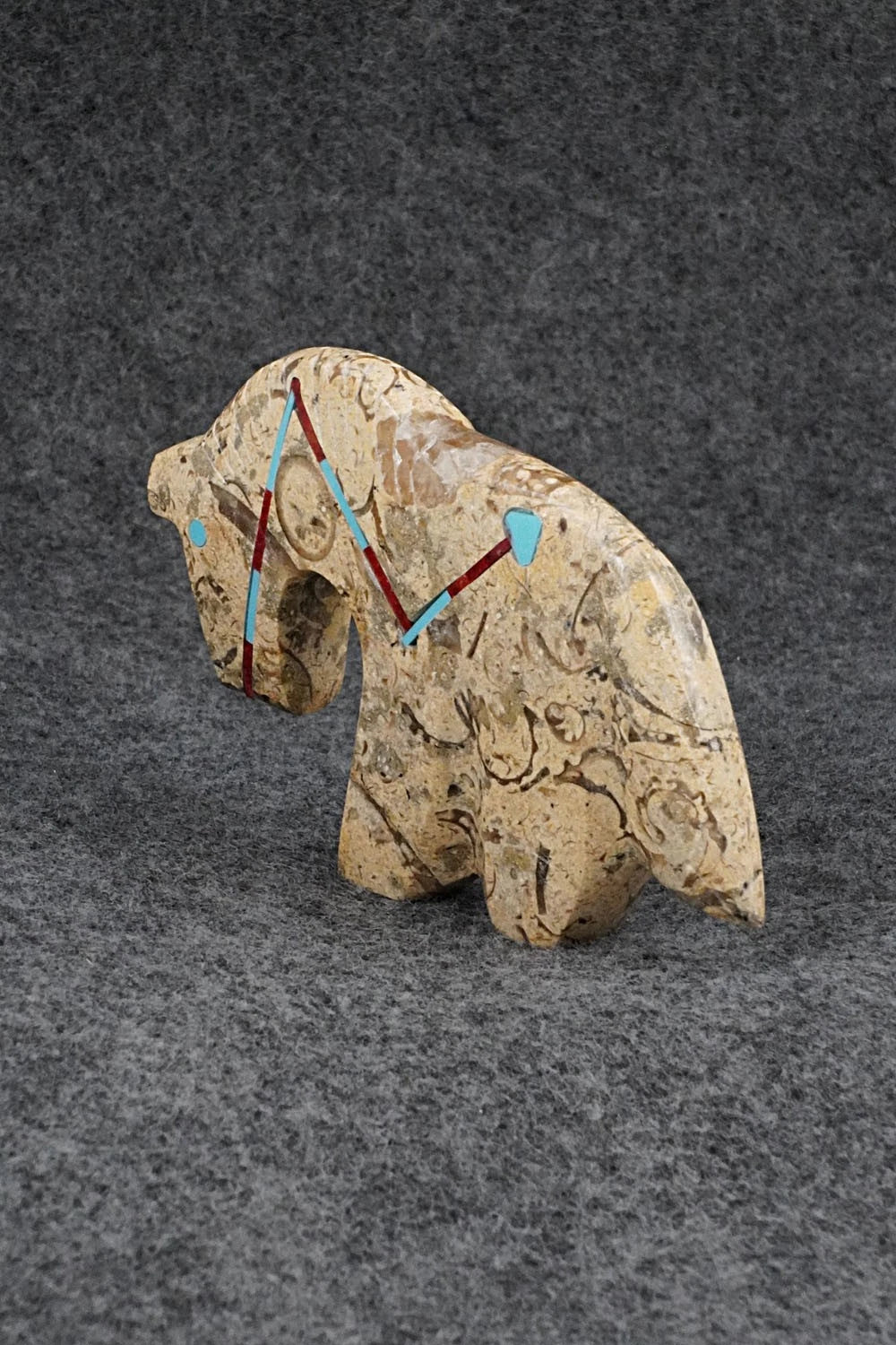 Horse Zuni Fetish Carving - Kenric Laiwakete