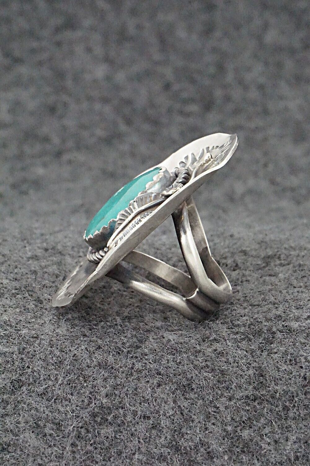 Turquoise & Sterling Silver Ring - Tim Yazzie - Size 7.75