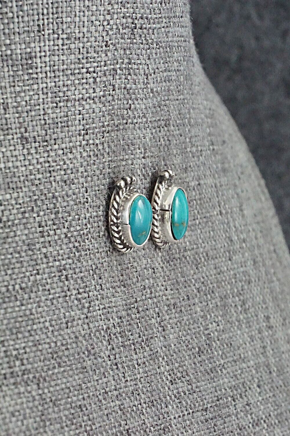 Turquoise & Sterling Silver Earrings - Rosemary Saunders