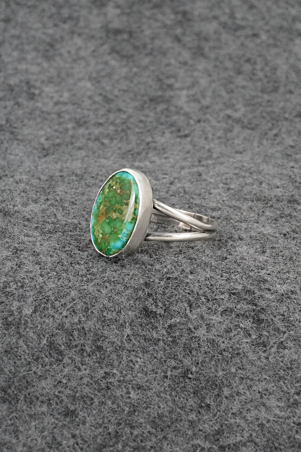 Turquoise & Sterling Silver Ring - Rosemary Saunders - Size 9