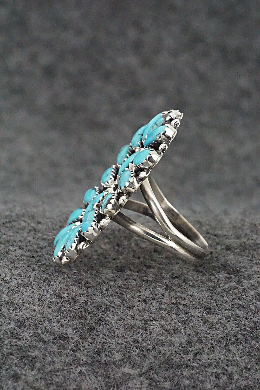 Turquoise & Sterling Silver Ring - Zeita Begay - Size 8.25