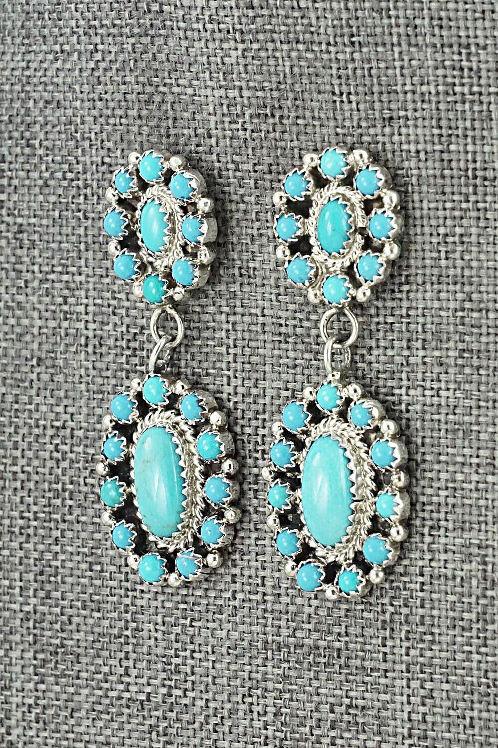 Turquoise & Sterling Silver Earrings - Nathaniel Curley