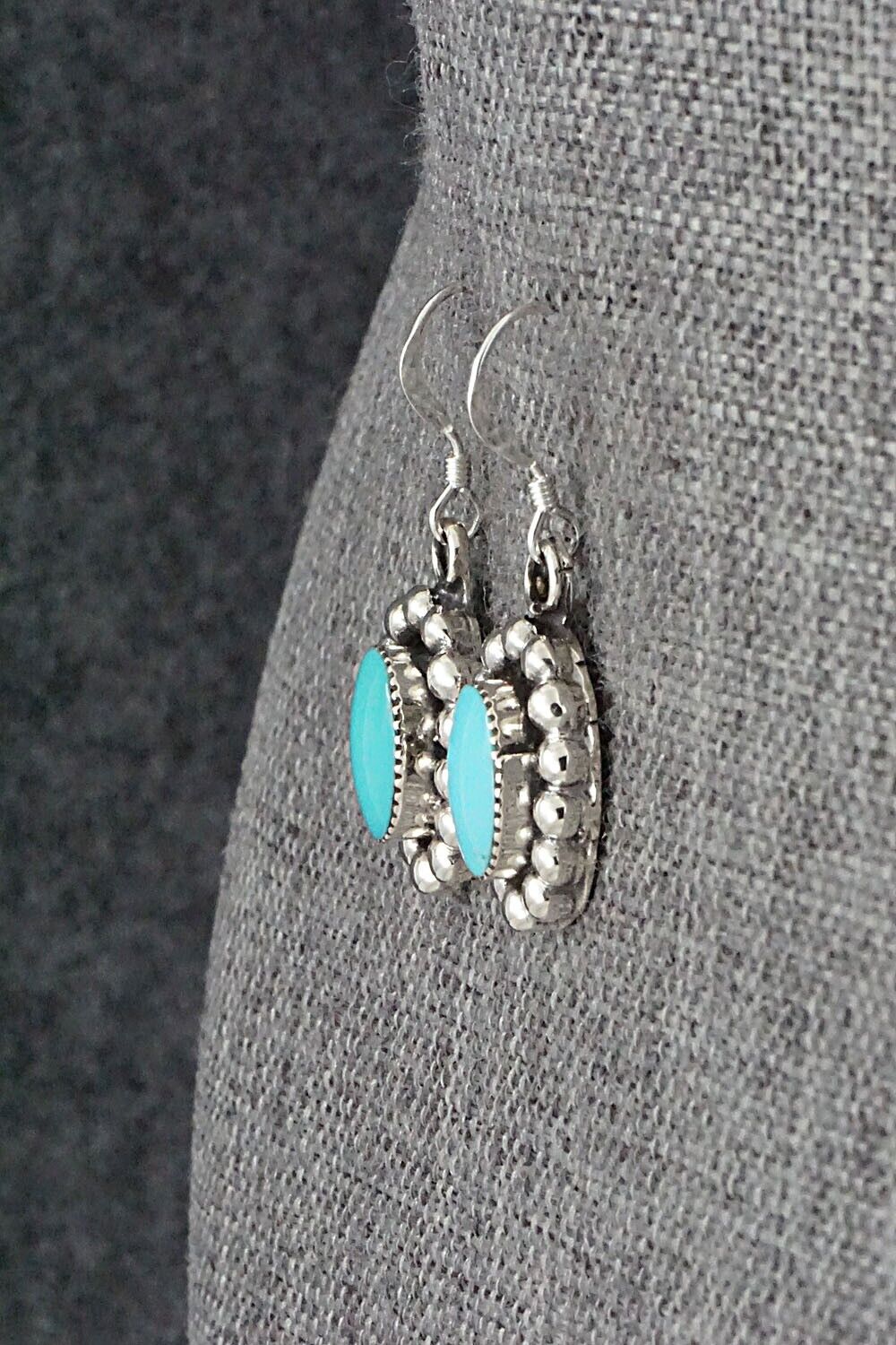 Turquoise & Sterling Silver Earrings - Sarah Yazzie