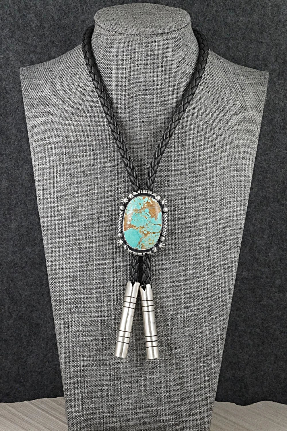 Turquoise & Sterling Silver Bolo Tie - Bob Becenti