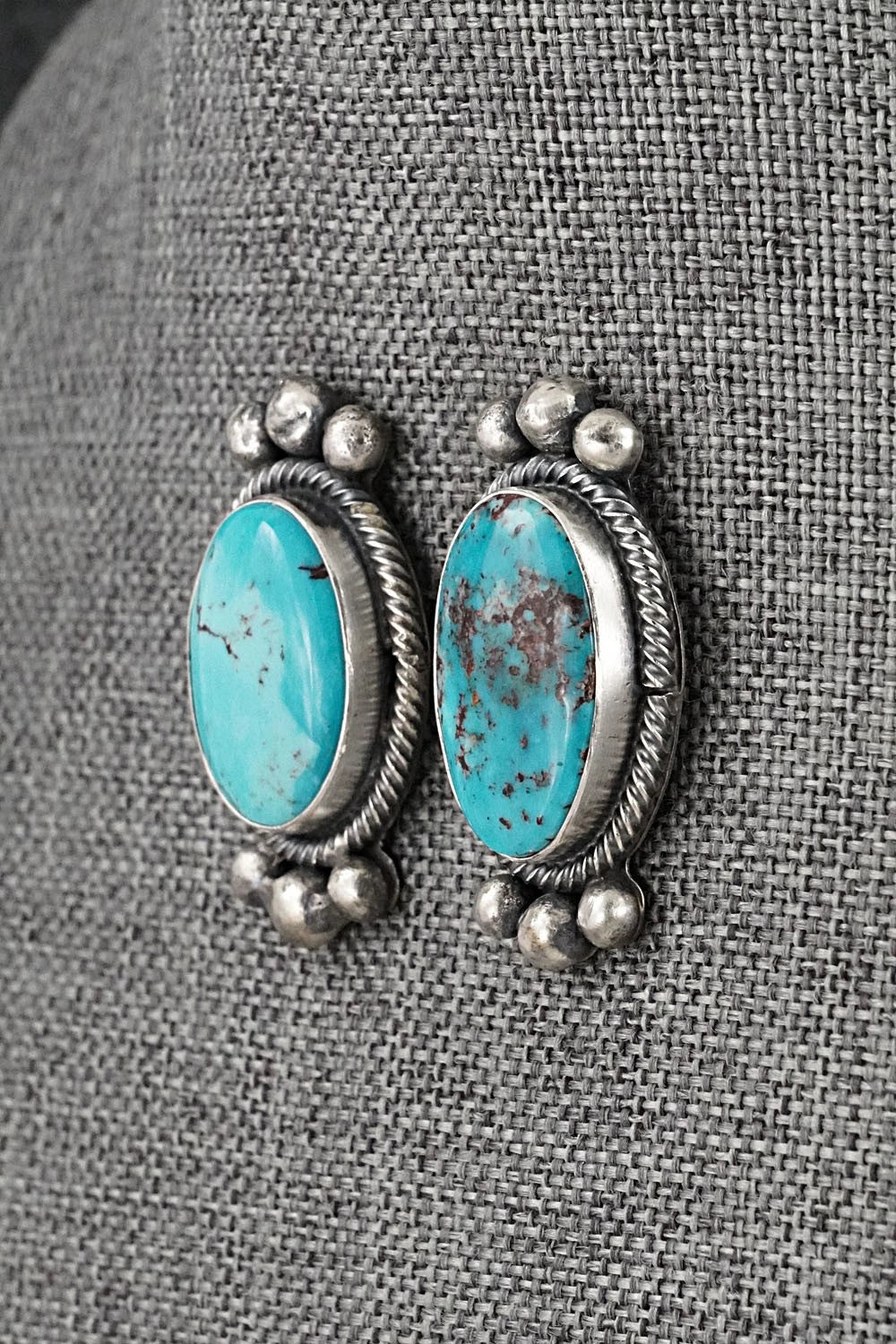 Turquoise & Sterling Silver Necklace and Earrings Set - Kathleen Livingston