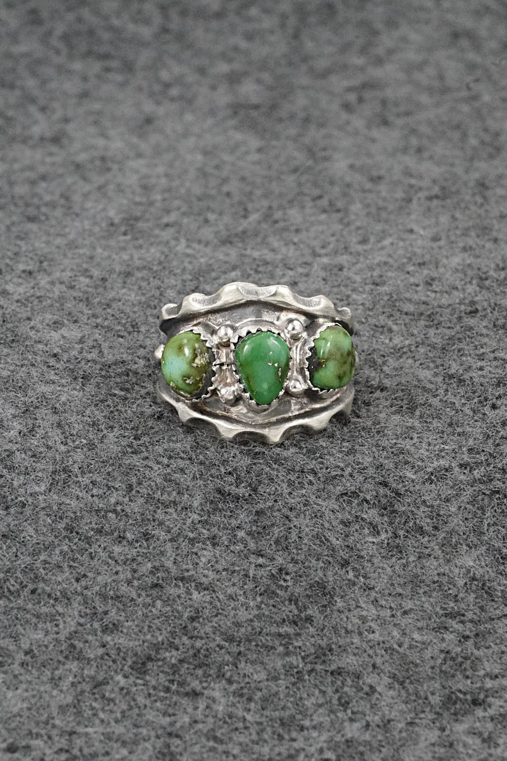 Turquoise & Sterling Silver Ring - Genevieve Francisco - Size 9.75