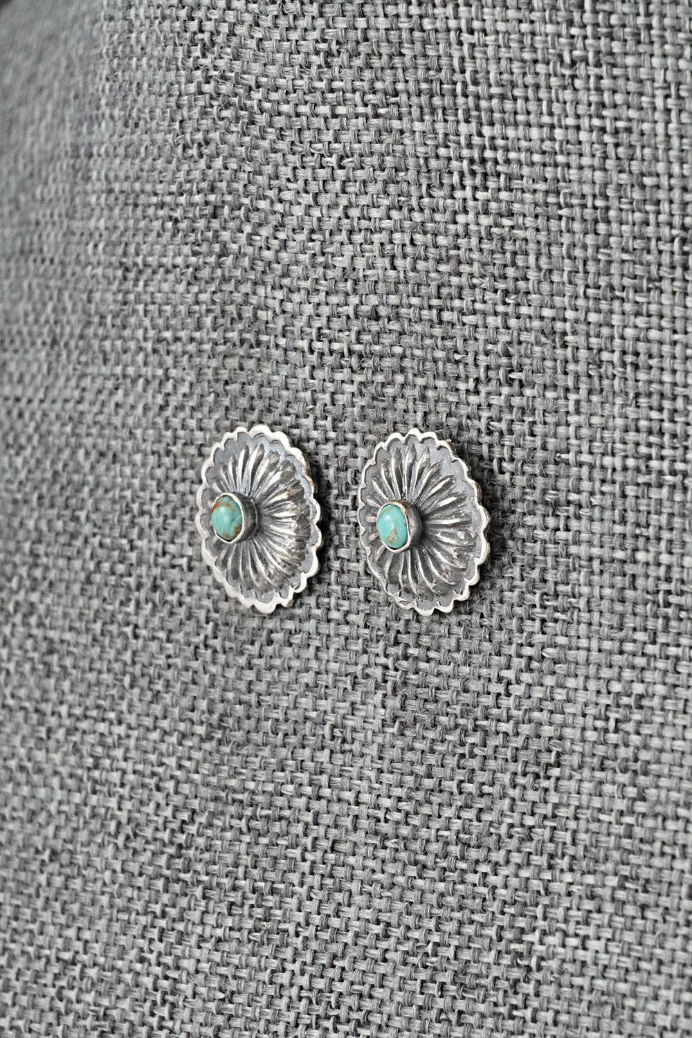 Turquoise & Sterling Silver Earrings - Terry Charlie