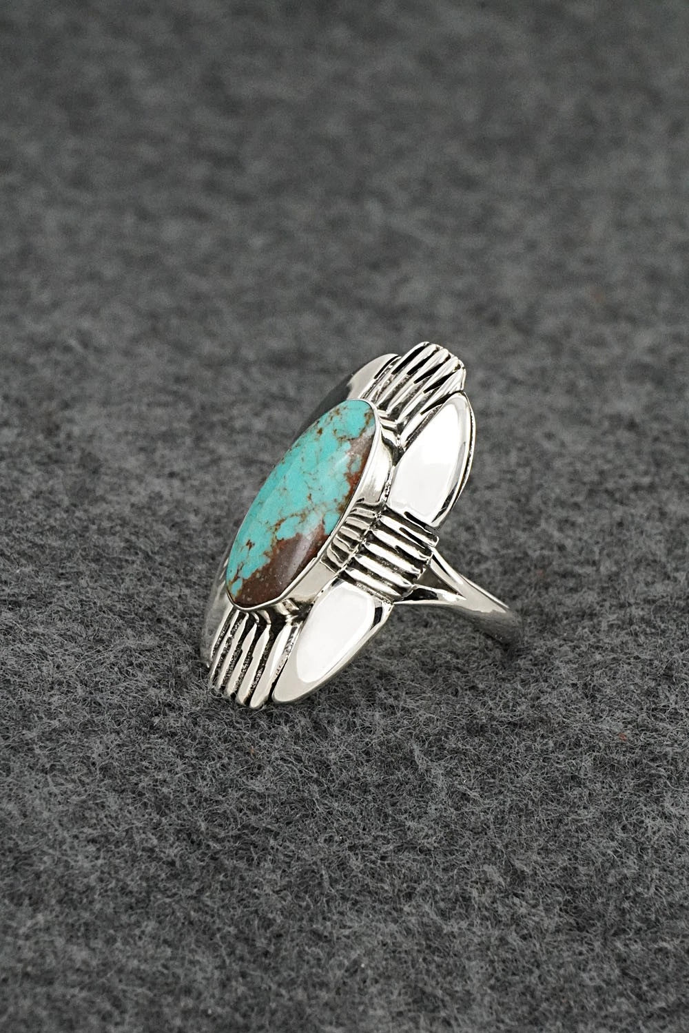 Turquoise & Sterling Silver Ring - Mike Smith - Size 6