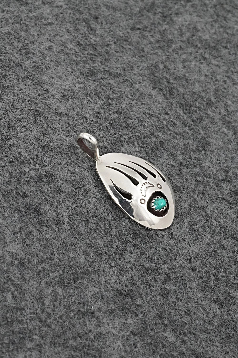 Turquoise & Sterling Silver Pendant - Ervin Begay