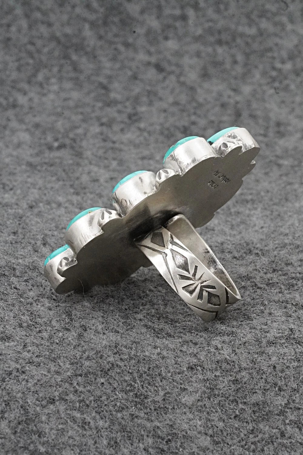Turquoise & Sterling Silver Ring - Paul Livingston - Size Adjustable