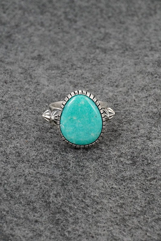Turquoise & Sterling Silver Ring - Darrin Livingston - Size 9