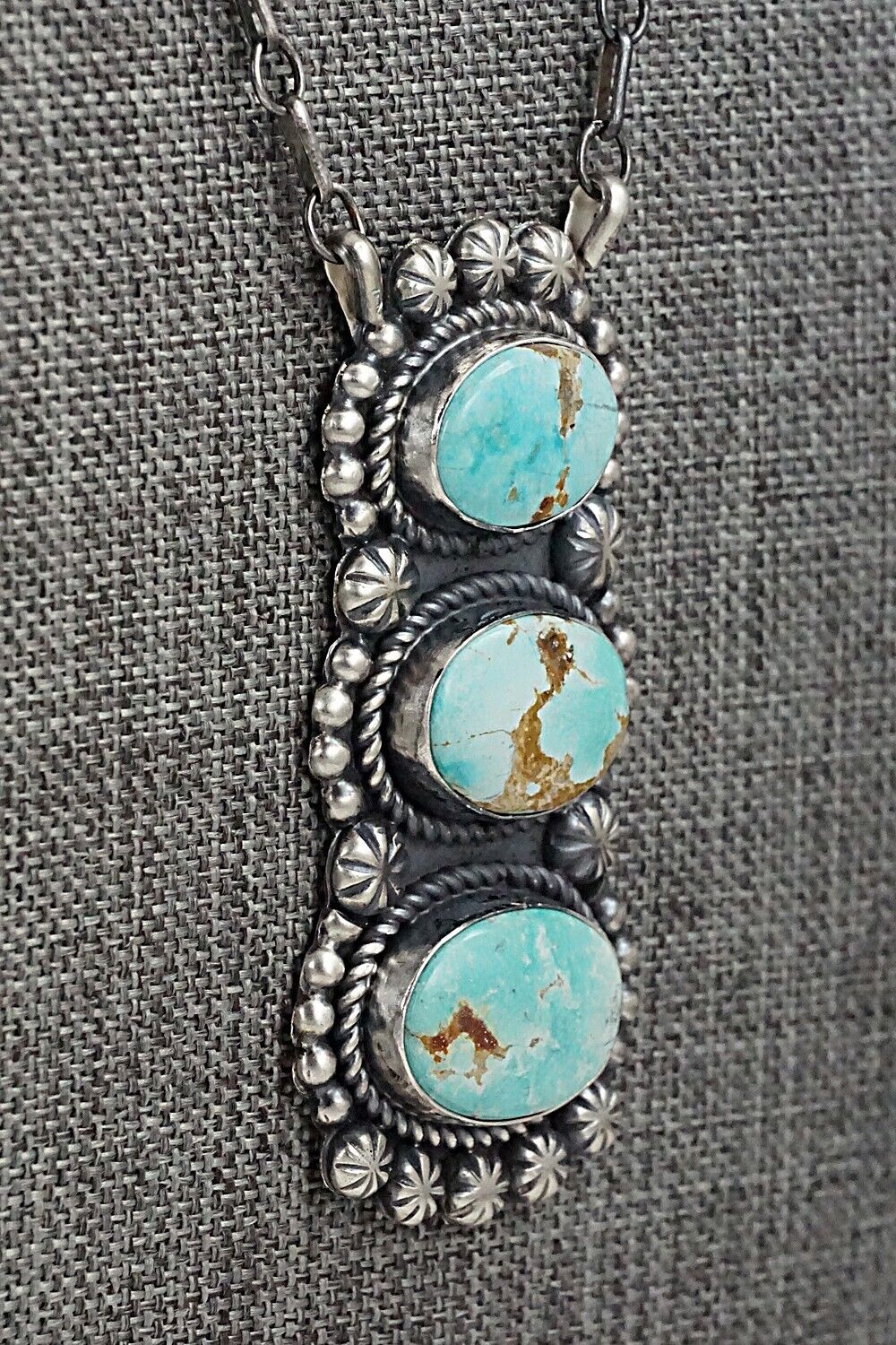 Turquoise & Sterling Silver Necklace - Jeff James