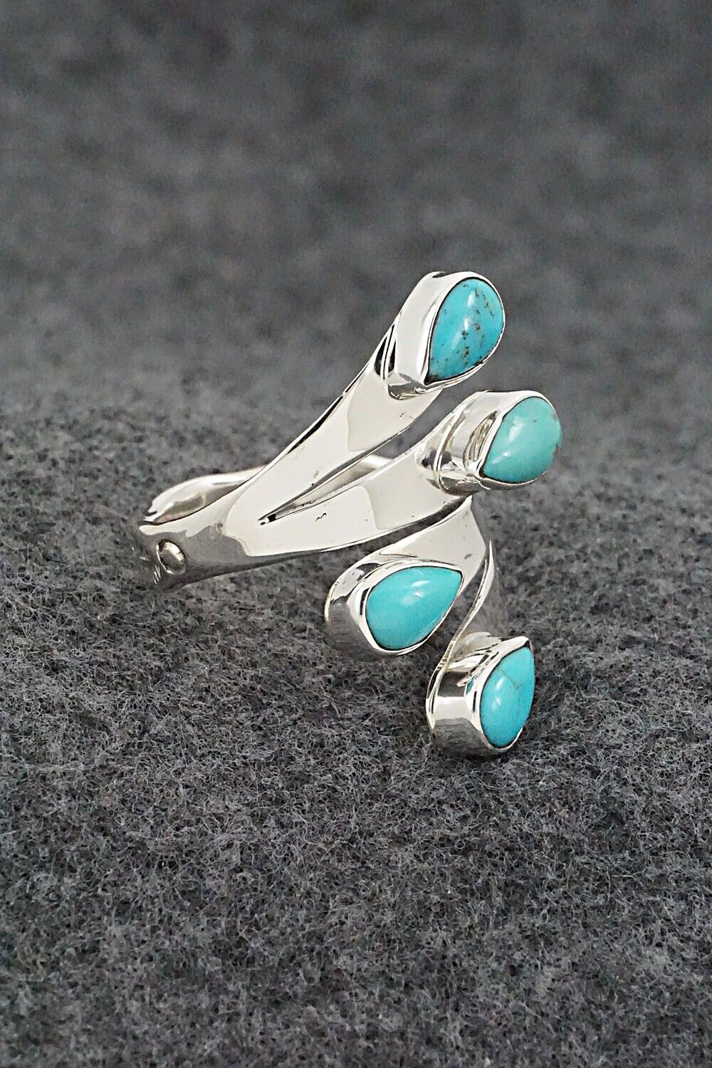 Turquoise & Sterling Silver Ring - Thomas Yazzie - Size 9.5