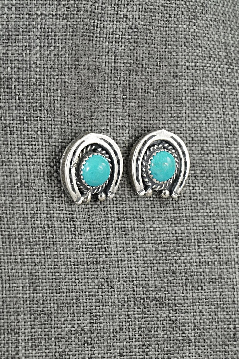 Turquoise & Sterling Silver Earrings - Annette Chiquito