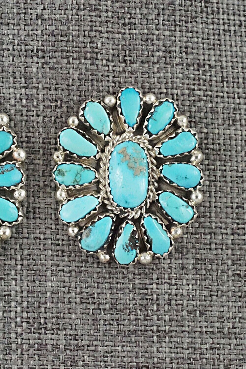 Turquoise & Sterling Silver Earrings - Justina Wilson