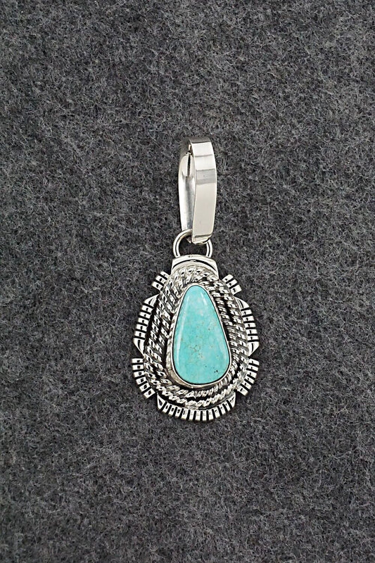 Turquoise & Sterling Silver Pendant - Randy Billy