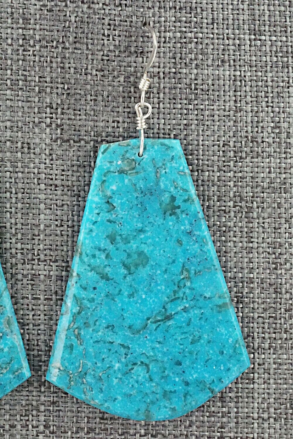 Turquoise & Sterling Silver Earrings - Lupe Lovato